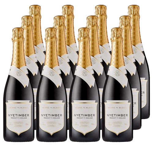 Buy a Case of 12 Bottles of Nyetimber Blanc de Blancs English Sparkling 75cl - Securely Packaged and Delivered Together